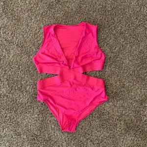 H&M Pink Cut-Out Swimsuit